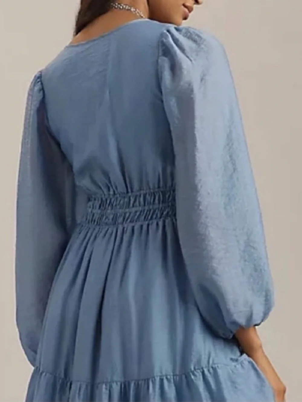 Anthropologie | NWT Iris Somerset Organza Edition Long Sleeve Boho Maxi Dress M - Picture 5 of 8